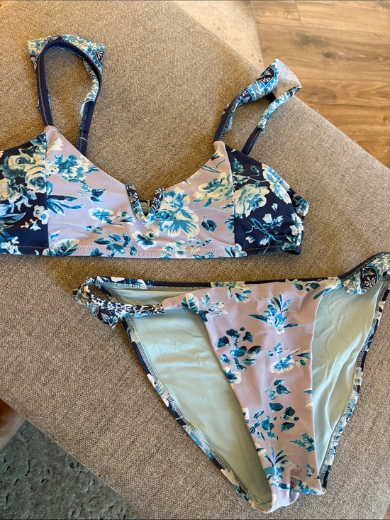 Nanette Lepore Other - Nanette Lepore Pastel Floral Bikini Set in Light Pink & Light Blue